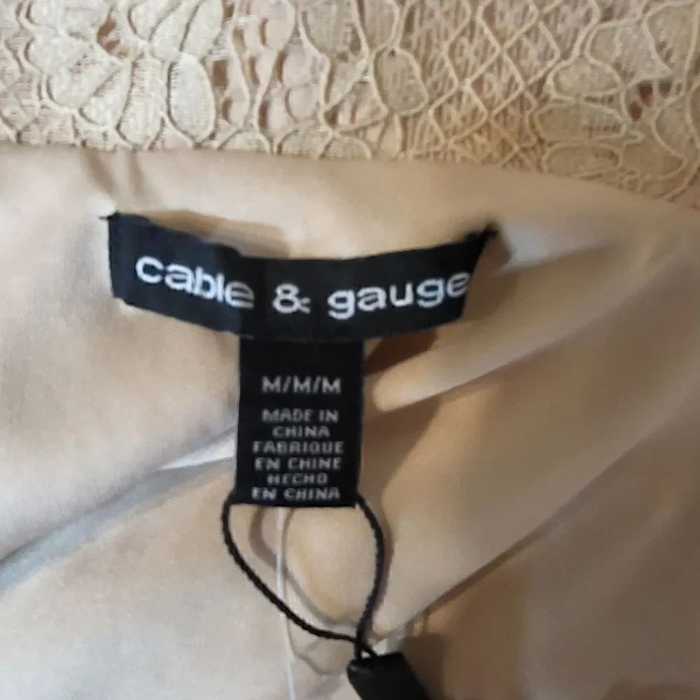 Cable & Gauge Tan Lace Jacket - Picture 11 of 11